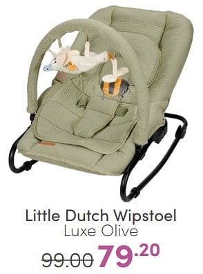 Aanbiedingen Little dutch wipstoel luxe olive - Little Dutch - Geldig van 05/02/2023 tot 11/02/2023 bij Baby & Tiener Megastore