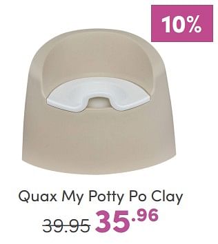 Aanbiedingen Quax my potty po clay - Quax - Geldig van 05/02/2023 tot 11/02/2023 bij Baby & Tiener Megastore