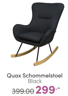Aanbiedingen Quax schommelstoel black - Quax - Geldig van 05/02/2023 tot 11/02/2023 bij Baby & Tiener Megastore
