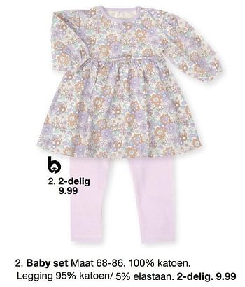 Aanbiedingen Baby set - Huismerk - Zeeman  - Geldig van 15/01/2023 tot 30/06/2023 bij Zeeman