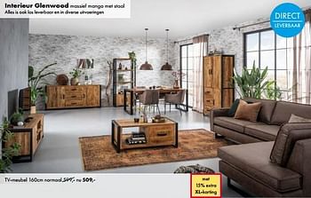 Aanbiedingen Interieur glenwood tv-meubel - Huismerk - Woon Square - Geldig van 06/02/2023 tot 11/02/2023 bij Woon Square