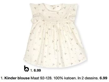 Aanbiedingen Kinder blouse - Huismerk - Zeeman  - Geldig van 15/01/2023 tot 30/06/2023 bij Zeeman