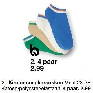 Aanbiedingen Kinder sneakersokken - Huismerk - Zeeman  - Geldig van 15/01/2023 tot 30/06/2023 bij Zeeman