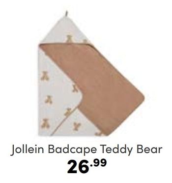 Aanbiedingen Jollein badcape teddy bear - Jollein - Geldig van 12/02/2023 tot 18/02/2023 bij Baby & Tiener Megastore