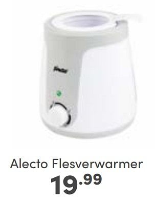 Aanbiedingen Alecto flesverwarmer - Alecto - Geldig van 12/02/2023 tot 18/02/2023 bij Baby & Tiener Megastore