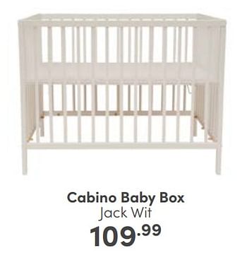 Aanbiedingen Cabino baby box jack wit - Cabino - Geldig van 12/02/2023 tot 18/02/2023 bij Baby & Tiener Megastore