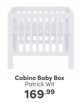 Aanbiedingen Cabino baby box patrick wit - Cabino - Geldig van 12/02/2023 tot 18/02/2023 bij Baby & Tiener Megastore
