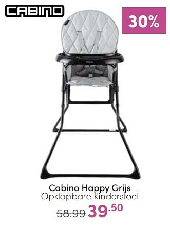 Aanbiedingen Cabino happy grijs opklapbare kinderstoel - Cabino - Geldig van 12/02/2023 tot 18/02/2023 bij Baby & Tiener Megastore