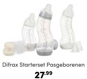 Aanbiedingen Difrax starterset pasgeborenen - Difrax - Geldig van 12/02/2023 tot 18/02/2023 bij Baby & Tiener Megastore