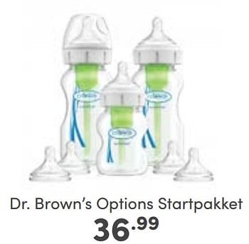 Aanbiedingen Dr. brown’s options startpakket - DrBrown's - Geldig van 12/02/2023 tot 18/02/2023 bij Baby & Tiener Megastore