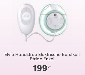 Aanbiedingen Elvie handsfree elektrische borstkolf stride enkel - Elvie - Geldig van 12/02/2023 tot 18/02/2023 bij Baby & Tiener Megastore