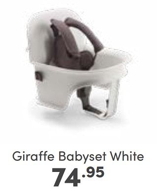 Aanbiedingen Giraffe babyset white - Bugaboo - Geldig van 12/02/2023 tot 18/02/2023 bij Baby & Tiener Megastore