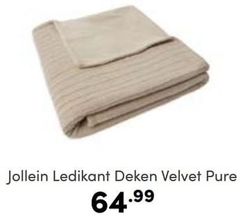 Aanbiedingen Jollein ledikant deken velvet pure - Jollein - Geldig van 12/02/2023 tot 18/02/2023 bij Baby & Tiener Megastore