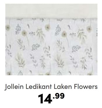 Aanbiedingen Jollein ledikant laken flowers - Jollein - Geldig van 12/02/2023 tot 18/02/2023 bij Baby & Tiener Megastore