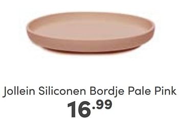 Aanbiedingen Jollein siliconen bordje pale pink - Jollein - Geldig van 12/02/2023 tot 18/02/2023 bij Baby & Tiener Megastore