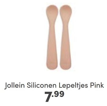 Aanbiedingen Jollein siliconen lepeltjes pink - Jollein - Geldig van 12/02/2023 tot 18/02/2023 bij Baby & Tiener Megastore