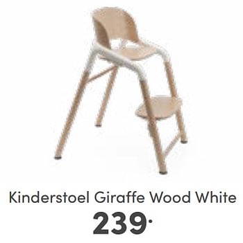 Aanbiedingen Kinderstoel giraffe wood white - Bugaboo - Geldig van 12/02/2023 tot 18/02/2023 bij Baby & Tiener Megastore