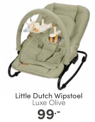 Aanbiedingen Little dutch wipstoel luxe olive - Little Dutch - Geldig van 12/02/2023 tot 18/02/2023 bij Baby & Tiener Megastore
