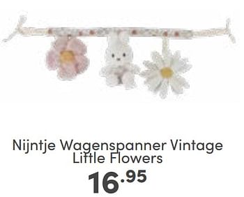 Aanbiedingen Nijntje wagenspanner vintage little flowers - Nijntje - Geldig van 12/02/2023 tot 18/02/2023 bij Baby & Tiener Megastore