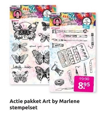 Aanbiedingen Actie pakket art by marlene stempelset - Studio Light - Geldig van 11/02/2023 tot 05/03/2023 bij Boekenvoordeel