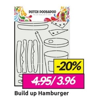Aanbiedingen Build up hamburger - Dutch Doobadoo - Geldig van 11/02/2023 tot 05/03/2023 bij Boekenvoordeel