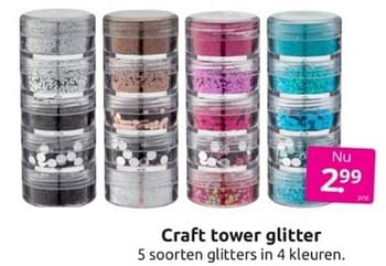Aanbiedingen Craft tower glitter - Huismerk - Boekenvoordeel - Geldig van 11/02/2023 tot 05/03/2023 bij Boekenvoordeel