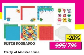 Aanbiedingen Crafty kit monster house - Dutch Doobadoo - Geldig van 11/02/2023 tot 05/03/2023 bij Boekenvoordeel