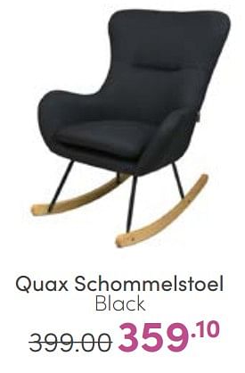 Aanbiedingen Quax schommelstoel black - Quax - Geldig van 12/02/2023 tot 18/02/2023 bij Baby & Tiener Megastore