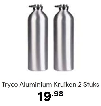 Aanbiedingen Tryco aluminium kruiken - Tryco - Geldig van 12/02/2023 tot 18/02/2023 bij Baby & Tiener Megastore