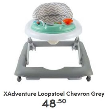 Aanbiedingen Xadventure loopstoel chevron grey - Xadventure - Geldig van 12/02/2023 tot 18/02/2023 bij Baby & Tiener Megastore