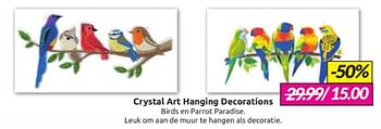Aanbiedingen Crystal art hanging decorations - Crystal Art Kit - Geldig van 11/02/2023 tot 05/03/2023 bij Boekenvoordeel