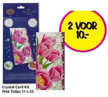 Aanbiedingen Crystal card kit pink tulips - Crystal Card Kit - Geldig van 11/02/2023 tot 05/03/2023 bij Boekenvoordeel