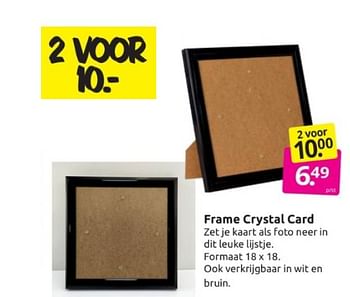 Aanbiedingen Frame crystal card - Huismerk - Boekenvoordeel - Geldig van 11/02/2023 tot 05/03/2023 bij Boekenvoordeel