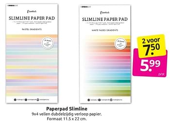 Aanbiedingen Paperpad slimline - Studio Light - Geldig van 11/02/2023 tot 05/03/2023 bij Boekenvoordeel
