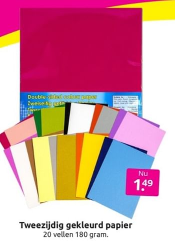 Aanbiedingen Tweezijdig gekleurd papier - Huismerk - Boekenvoordeel - Geldig van 11/02/2023 tot 05/03/2023 bij Boekenvoordeel