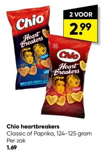 Aanbiedingen Chio heartbreakers - Chio - Geldig van 13/02/2023 tot 26/02/2023 bij Big Bazar