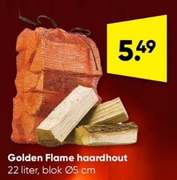 Aanbiedingen Golden flame haardhout - Golden Flame - Geldig van 13/02/2023 tot 26/02/2023 bij Big Bazar