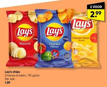 Aanbiedingen Lay`s chips - Lay's - Geldig van 13/02/2023 tot 26/02/2023 bij Big Bazar