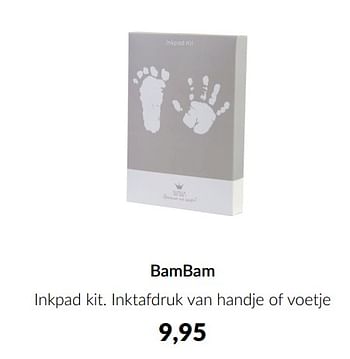 Aanbiedingen Bambam inkpad kit - Bambam - Geldig van 07/02/2023 tot 20/02/2023 bij Babypark