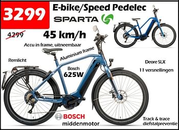Aanbiedingen E-bike-speed pedelec - Sparta - Geldig van 02/02/2023 tot 26/02/2023 bij Itek