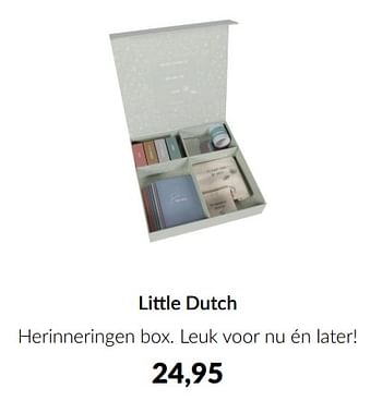 Aanbiedingen Little dutch herinneringen box - Little Dutch - Geldig van 07/02/2023 tot 20/02/2023 bij Babypark
