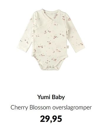 Aanbiedingen Yumi baby cherry blossom overslagromper - Yumi - Geldig van 07/02/2023 tot 20/02/2023 bij Babypark