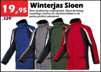 Aanbiedingen Winterjas sioen - Sioen - Geldig van 02/02/2023 tot 26/02/2023 bij Itek