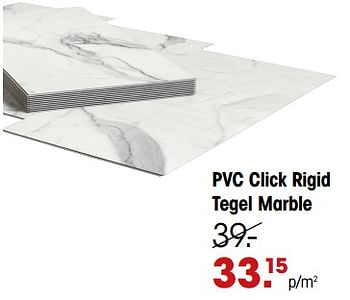 Aanbiedingen Pvc click rigid tegel marble - Huismerk - Kwantum - Geldig van 20/02/2023 tot 05/03/2023 bij Kwantum