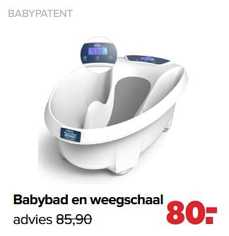 Aanbiedingen Babypatent babybad en weegschaal - Babypatent - Geldig van 06/02/2023 tot 04/03/2023 bij Baby-Dump