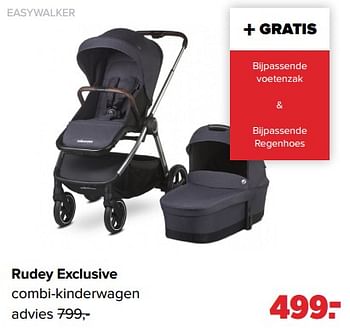 Aanbiedingen Easywalker rudey exclusive combi-kinderwagen - Easywalker - Geldig van 06/02/2023 tot 04/03/2023 bij Baby-Dump