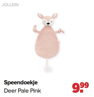 Aanbiedingen Jollein speendoekje deer pale pink - Jollein - Geldig van 06/02/2023 tot 04/03/2023 bij Baby-Dump