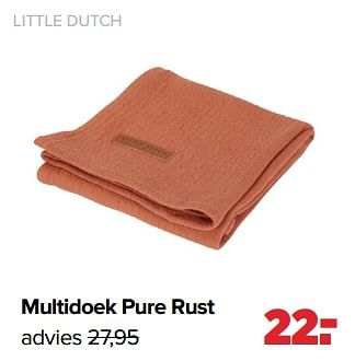 Aanbiedingen Little dutch multidoek pure rust - Little Dutch - Geldig van 06/02/2023 tot 04/03/2023 bij Baby-Dump