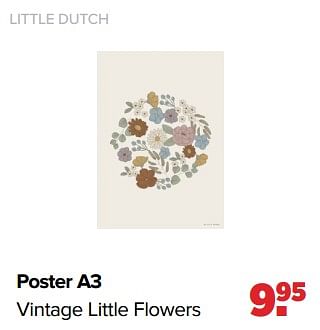 Aanbiedingen Little dutch poster a3 vintage little flowers - Little Dutch - Geldig van 06/02/2023 tot 04/03/2023 bij Baby-Dump