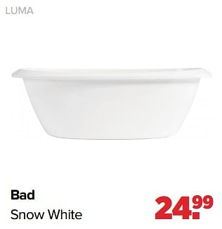 Aanbiedingen Luma bad snow white - Luma Babycare - Geldig van 06/02/2023 tot 04/03/2023 bij Baby-Dump